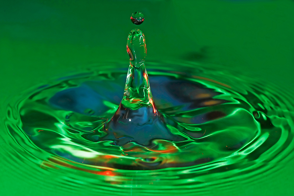 Gota en verde y naranja