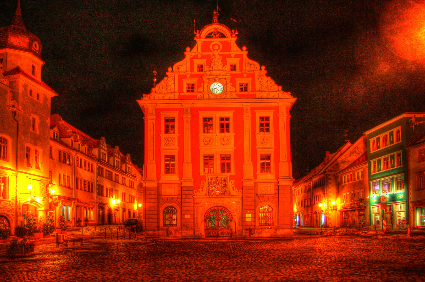 Gotha bei Nacht