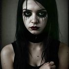 Gothic Girl (KI-Potrait erstellt mit Stable Diffusion)