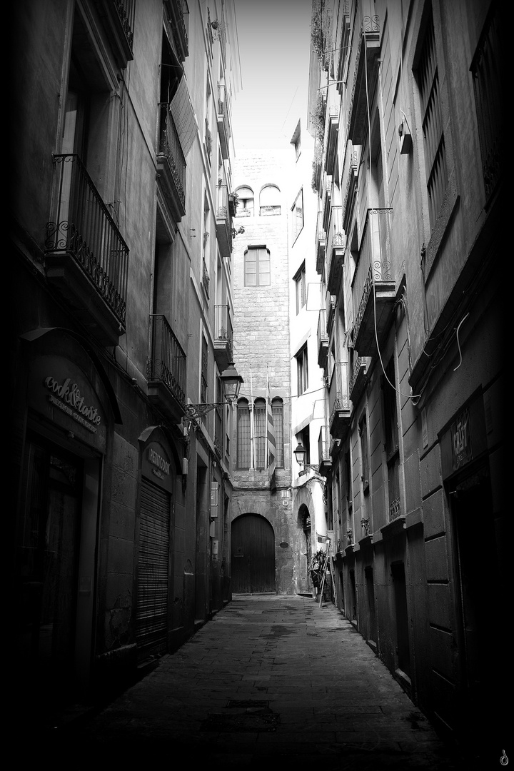 Gotic   ...   Sack Gasse   ©D1099_BW--Vib-B5c