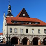 gotisches Rathaus von Gardelegen mit Laubengängen