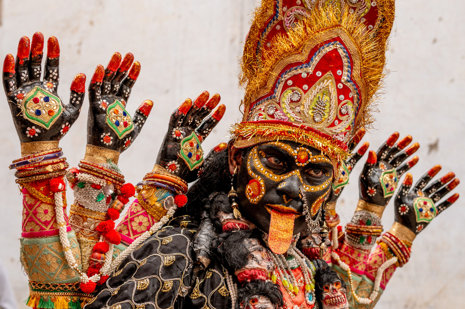 Gott Vishnu Darsteller auf Pushkar Camel Fair