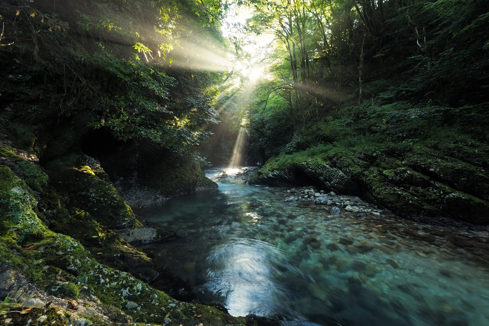 Gottes Spotlicht auf das morgendliche Spektakel