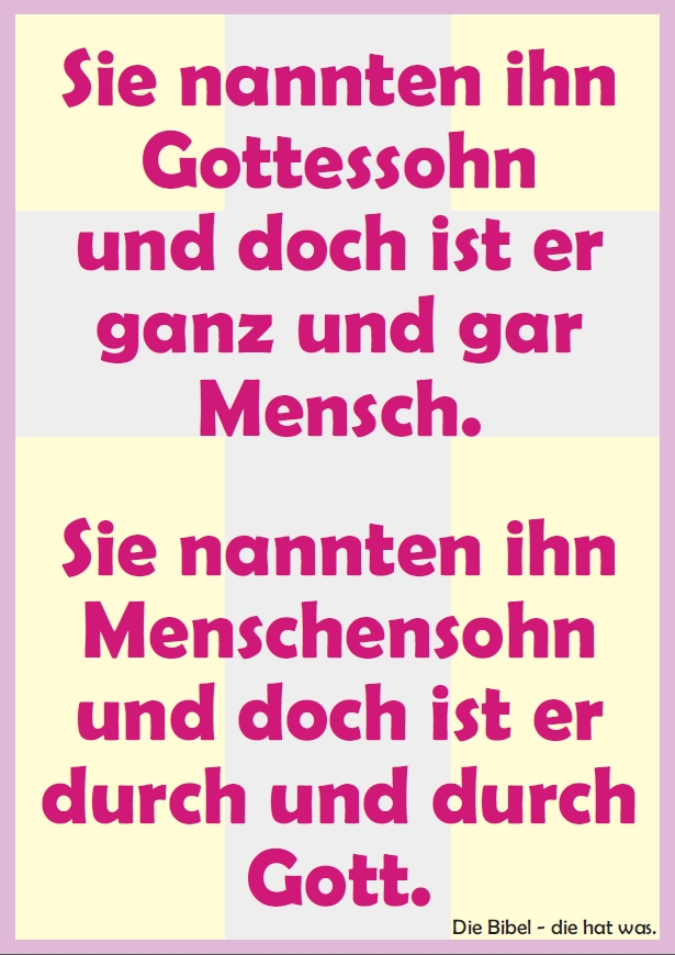 Gottessohn†Menschensohn