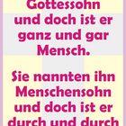 Gottessohn†Menschensohn