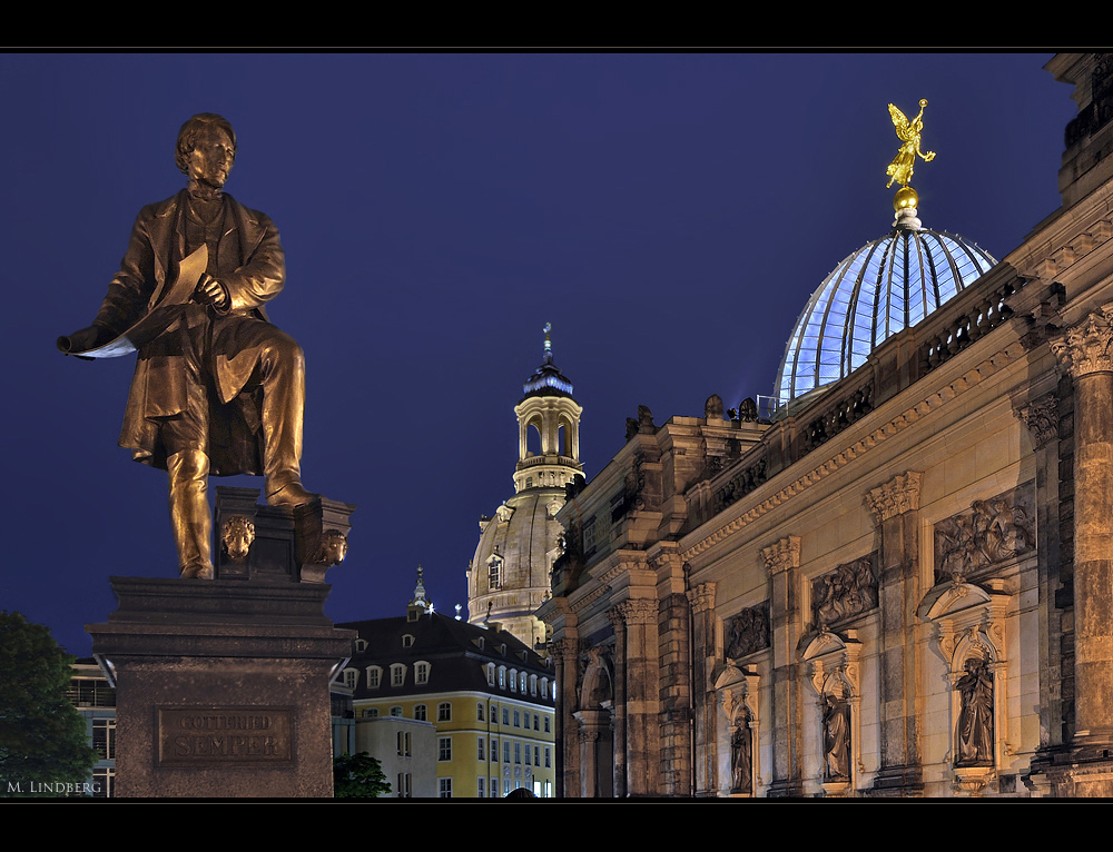 Gottfried- Semper- Statue in Dresden