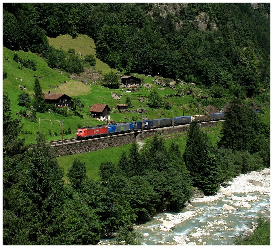 Gotthardbahn bei Gurtnellen