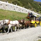 Gotthardpostkutsche an der Tremola