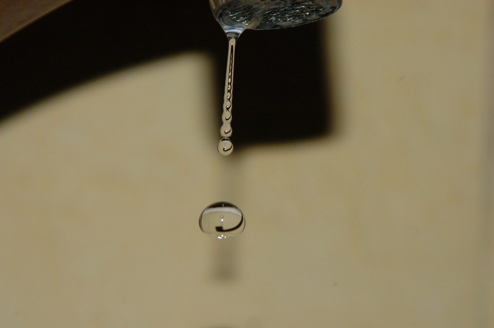 Goutte d'eau du robinet