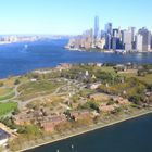 Governors Island in Richtung Downtown Manhattan