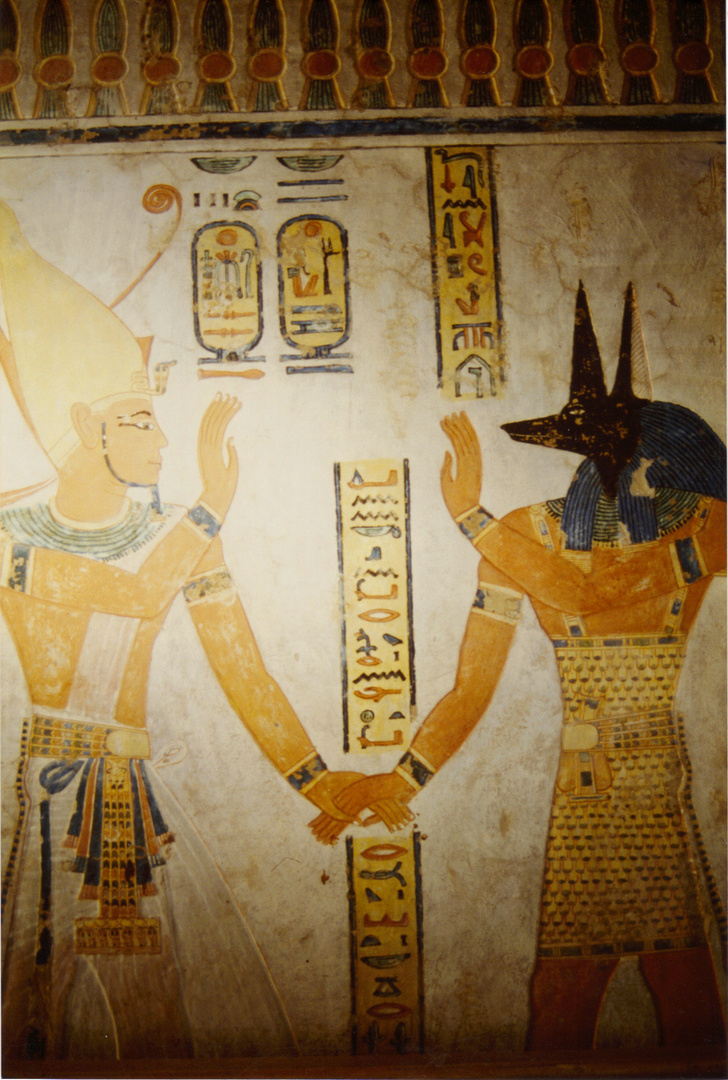 Grab des Amunherchepchef, Tal der Königinnen: Göttergruß
