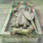 Grabplatte von Gottfried von Cappenberg (3D Foto für rot/cyan Brille)