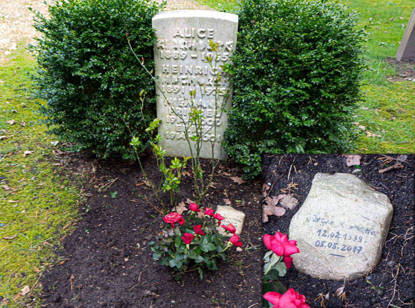 Grabstein Light auf dem Ohlsdorfer Friedhof