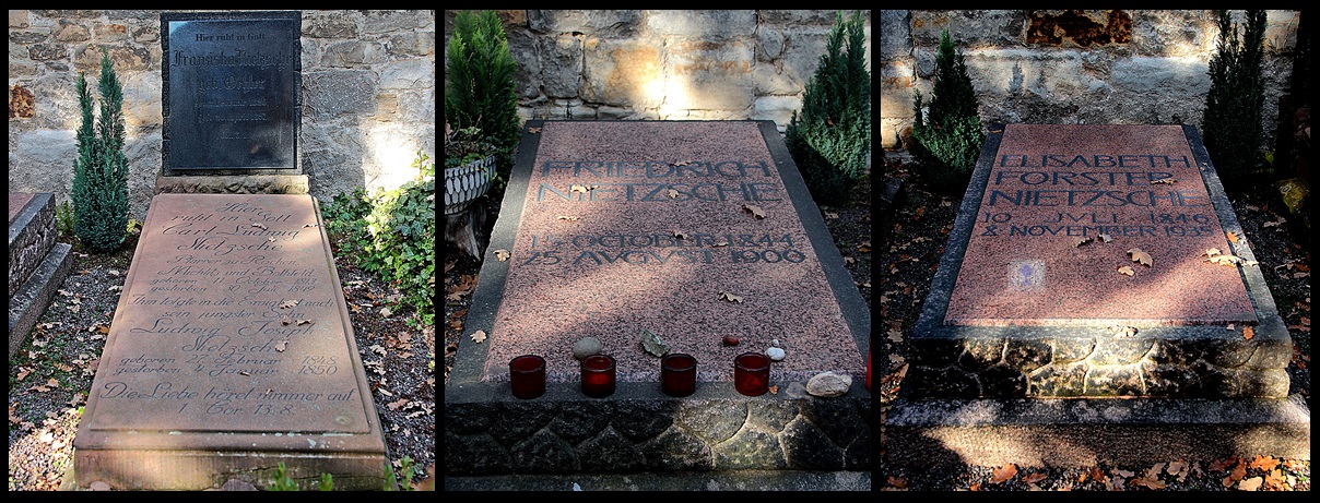 Grabsteine der Eltern der Geschwister, sowie eigenes Grab Friedrich Nietzsche