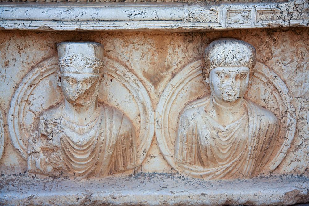 Grabtürme von Palmyra: Halbrelief (Archivaufnahme 2009)
