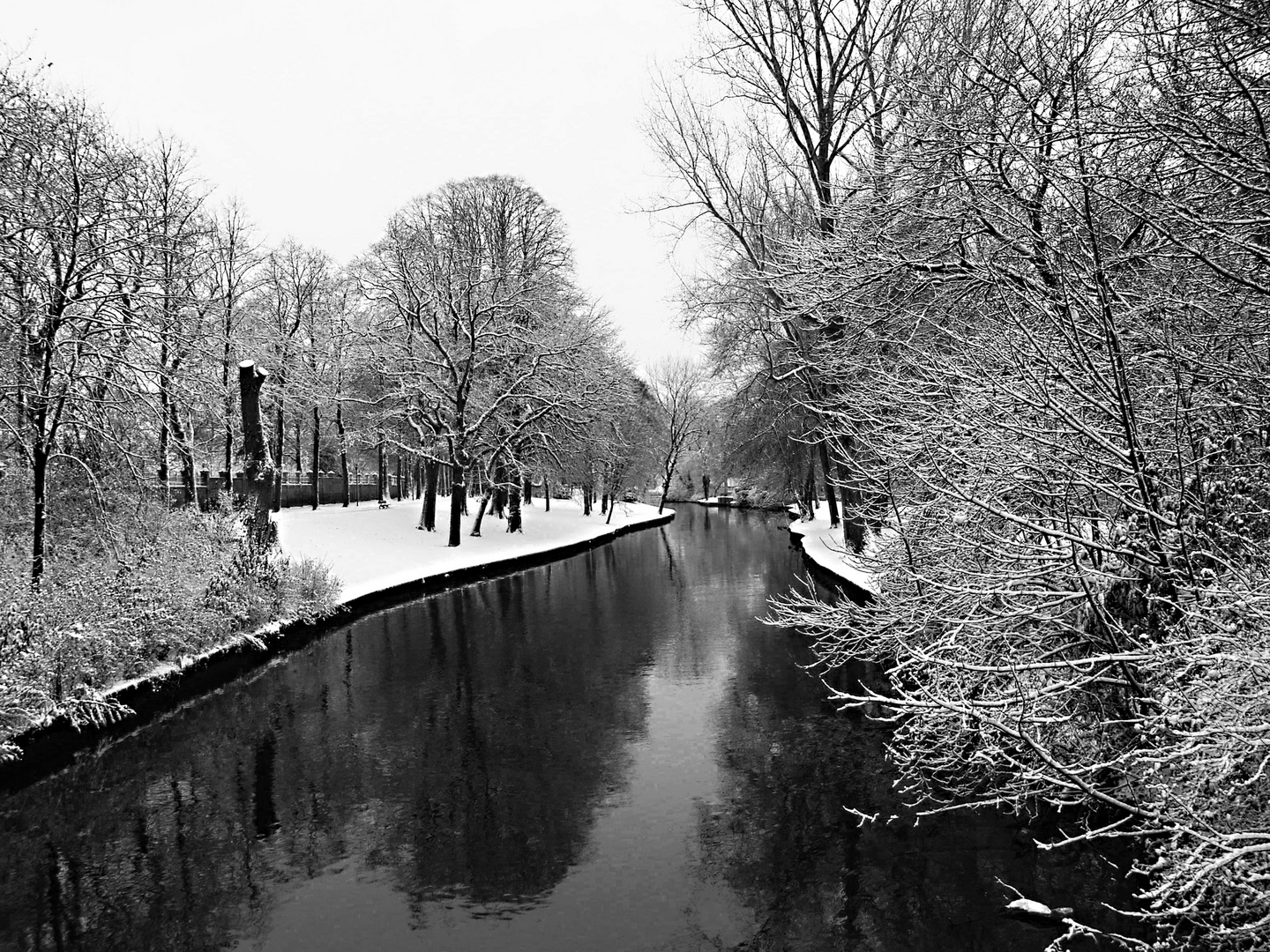 Gracht im Winter