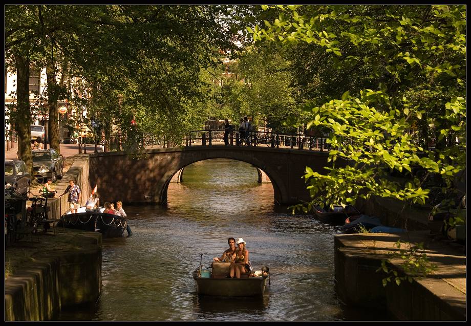 Gracht mit Boot