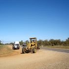 Grader turning to Binns Track