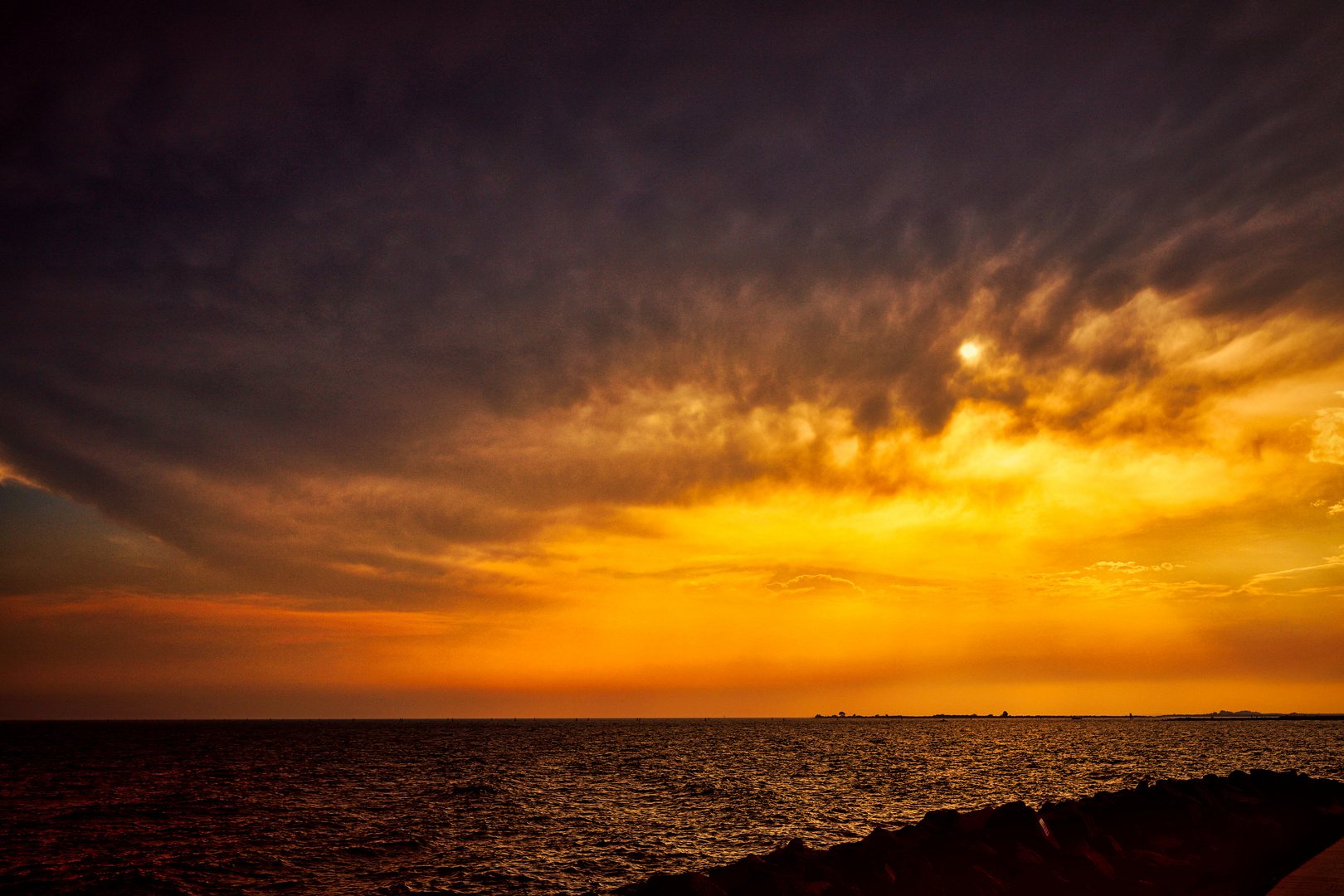 Grado at sunset