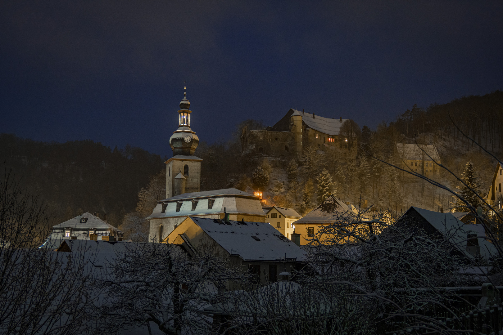 Gräfenthal bei Nacht