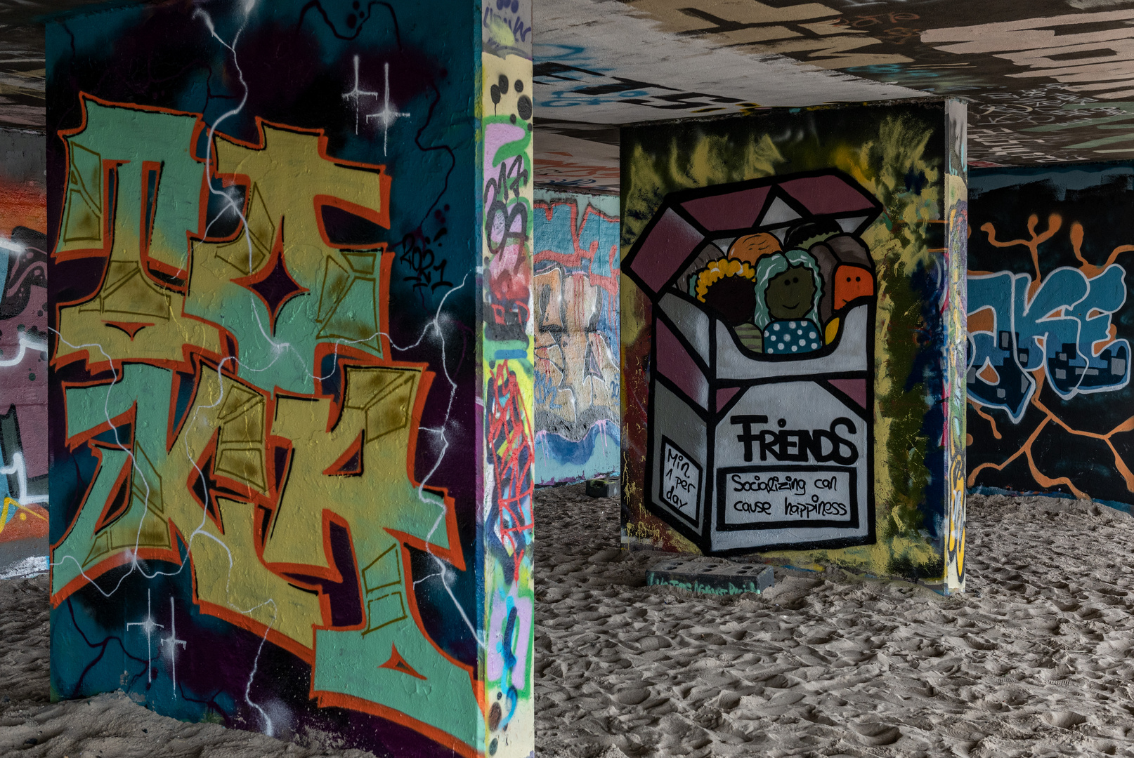 Graffiti am Hallenbad in Laboe Oktober 21