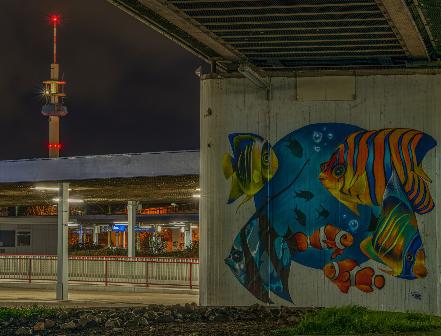 Graffiti am Hauptbahnhof Ludwigshafen