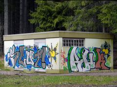 Graffiti am Waldrand