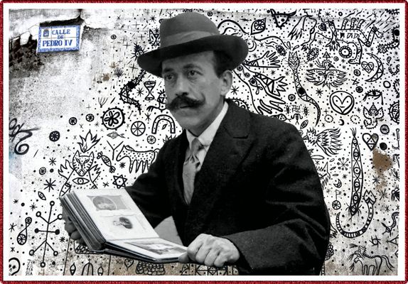 graffiti and old scool 1910 glass