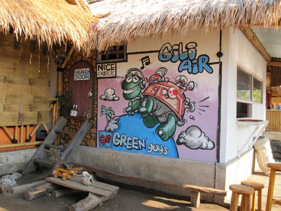 Graffiti auf der Insel Bali...