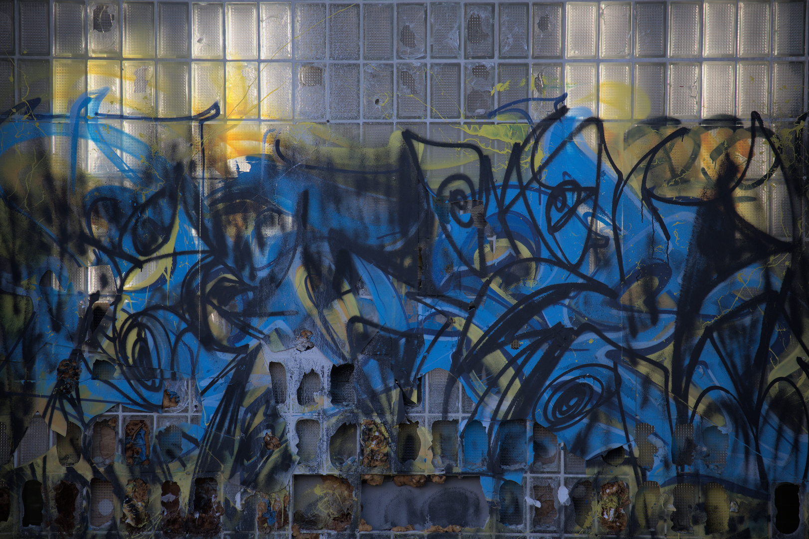 Graffiti auf Glas