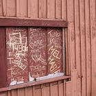 Graffiti auf Holz