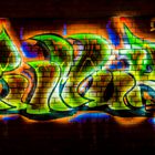 Graffiti bei dunkelheit