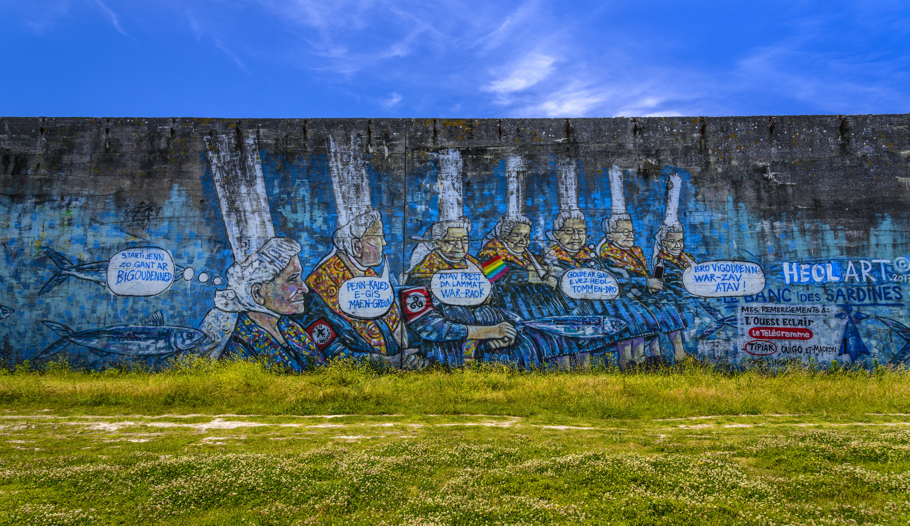 Graffiti Bigouden, Tréguennec, Bretagne, France