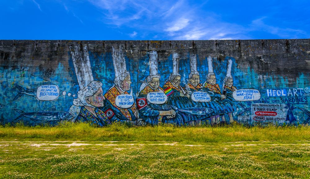 Graffiti Bigouden, Tréguennec, Bretagne, France