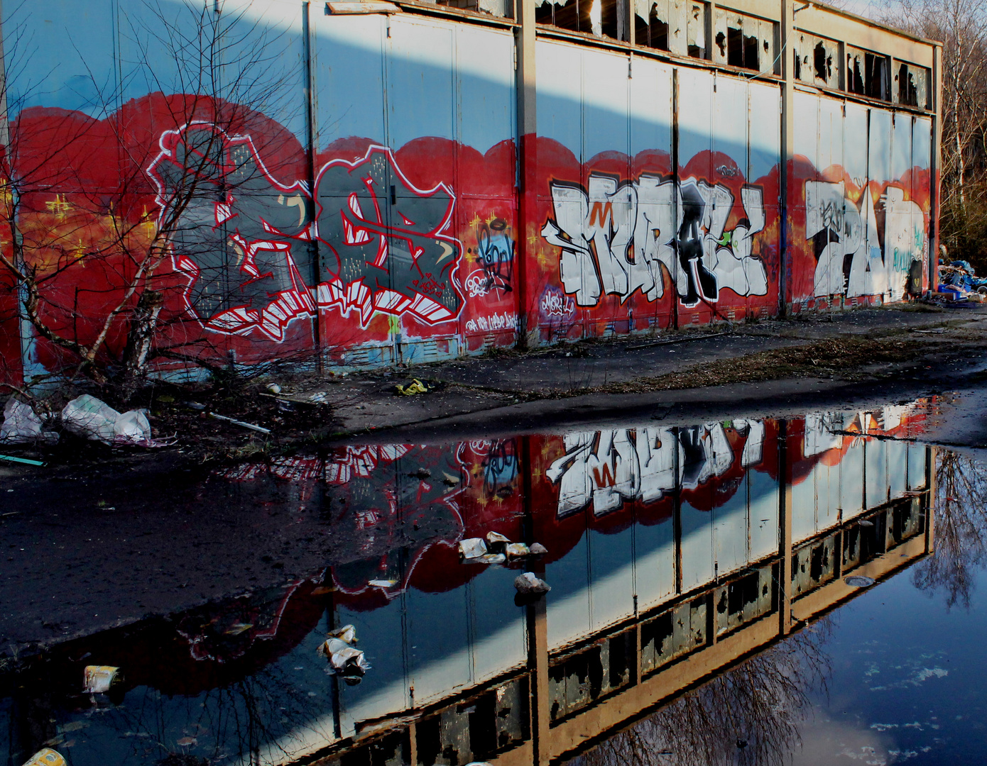 Graffiti gespiegelt