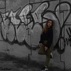 Graffiti Girl Rocio BN-Color-