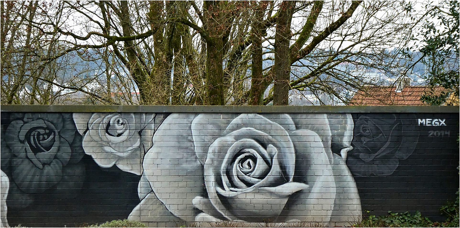 Graffiti im Rosengarten - Hardt Wuppertal
