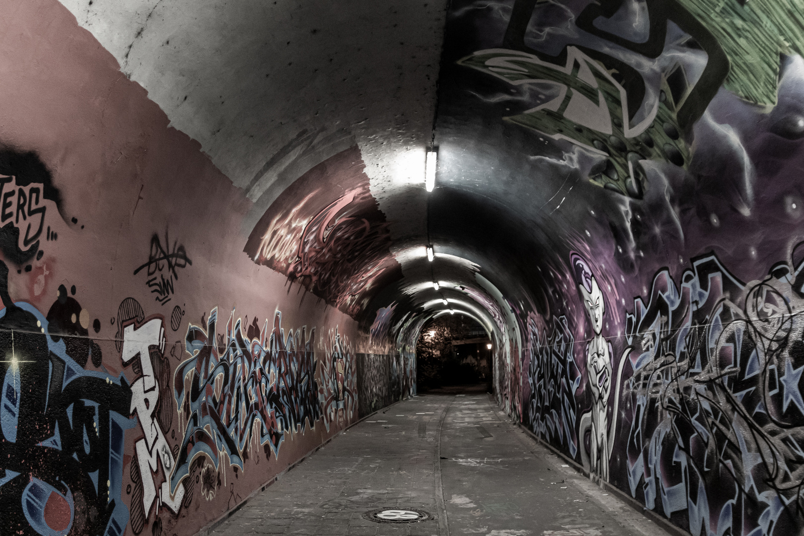 Graffiti im Tunnel