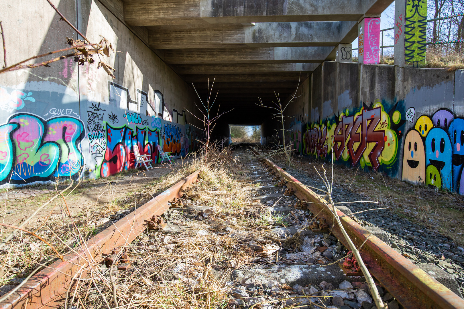 Graffiti im Tunnel