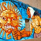 Graffiti in La Boca Buenos Aires Angry Argentinean Sun