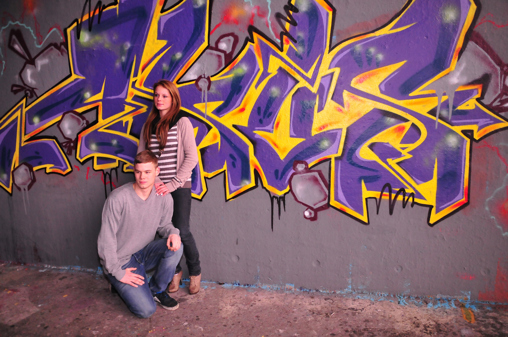 Graffiti mit Ramon und Marie