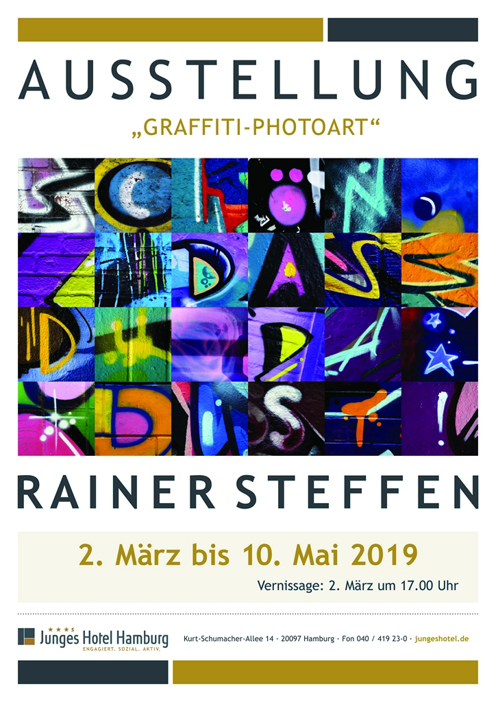 Graffiti-PhotoArt von Rainer Steffen im "Junges Hotel Hamburg"