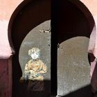 Graffiti sur porte marocaine