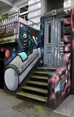 Graffiti-Treppe oder Treppen-Graffiti