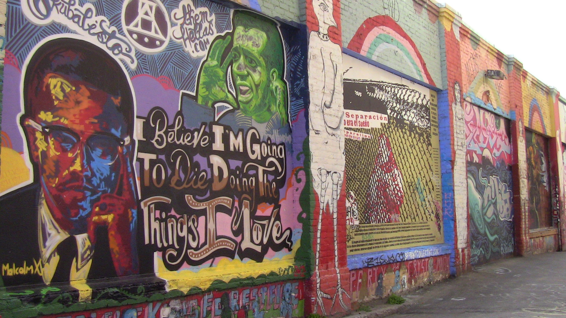 Graffiti von Balmy Alley in San Francisco