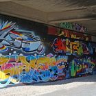 Graffitis an den Trassentunneln