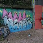 Graffitis an der Nordbahntrasse