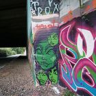 Graffitis an der Nordbahntrasse