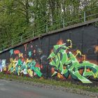 Graffitis an der Trasse