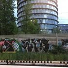 Graffitis an der U Bahn 